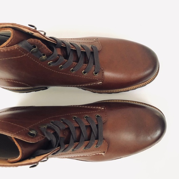 The Men\'s Store Pierce Brown Leather Combat Boot